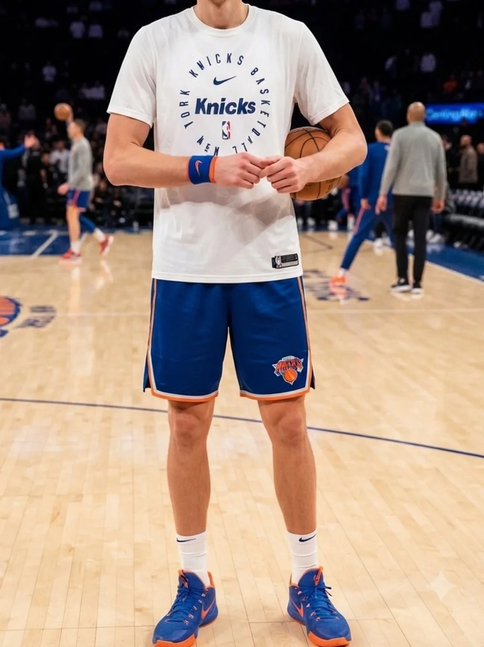 Authentic New York Knicks Nike Legend On-Court Practice Performance Tee NEW!